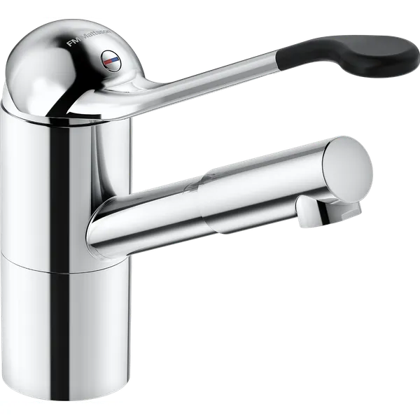 FMM Care servantkran med lang hendel, svingbar og vridbar tut