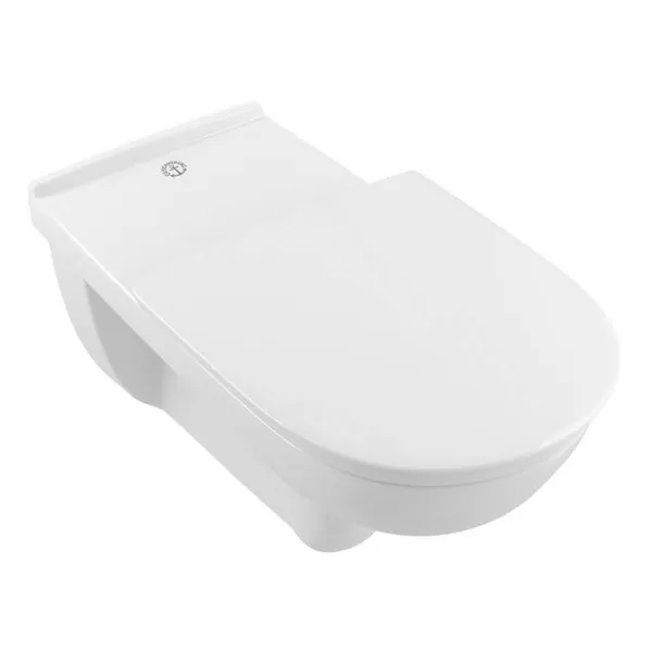 Gustavsberg toalettskål uten skyllekant, lang skål, vegghengt