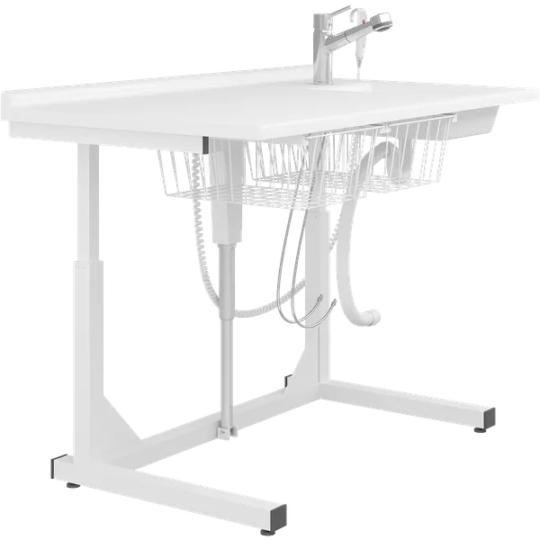 Frittstående stellebord med vask