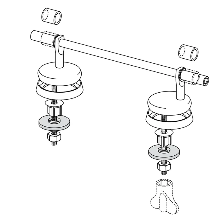 Institusjonsbeslag til toalettseter