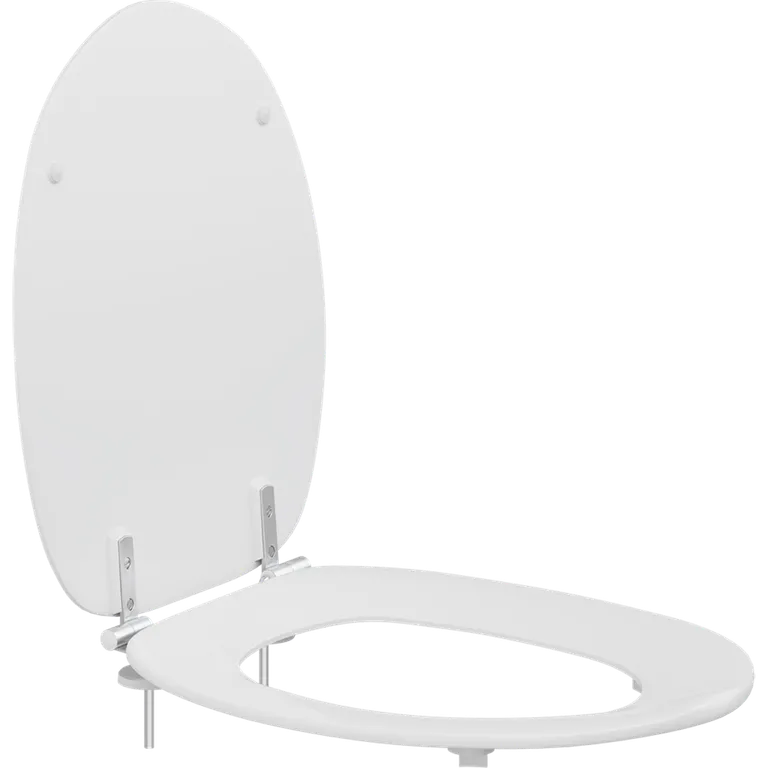 Colani toalettsete, universalbeslag, hvit, med lokk