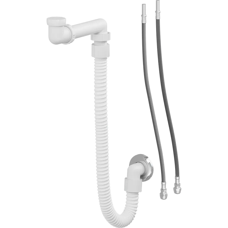 Fleksibelt vann- og avløpssystem til baderomsservant