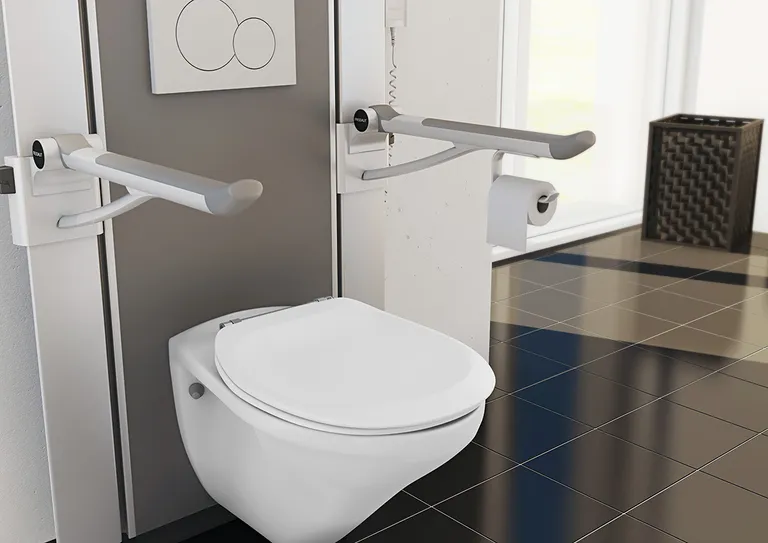 PLUS toalettstøtte, høyderegulerbar, uten veggskinne