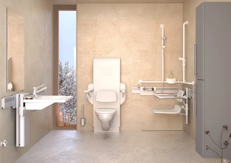 PLUS servantoppheng, elektrisk høyderegulering, sideregulerbart