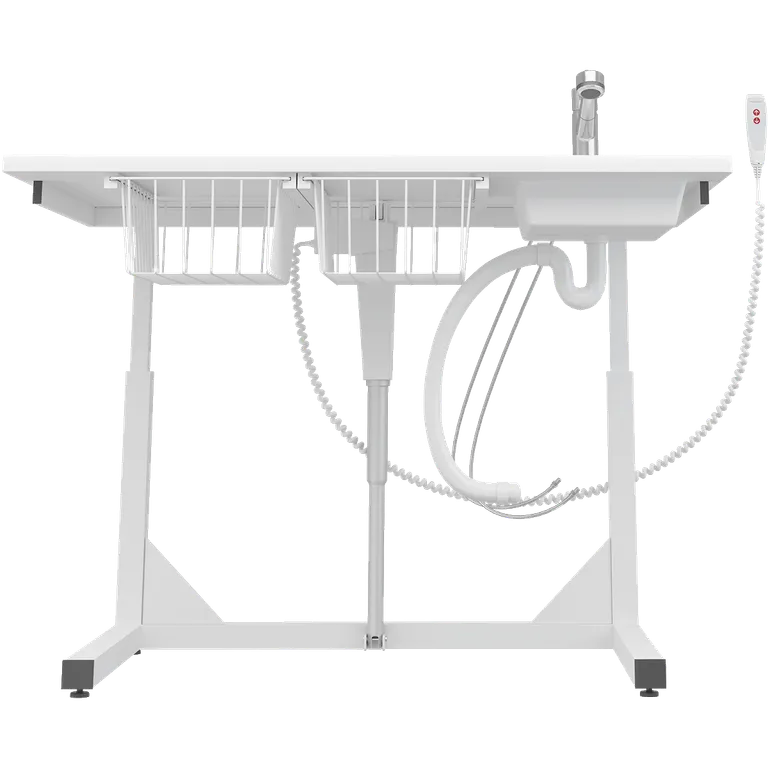 Frittstående stellebord med vask