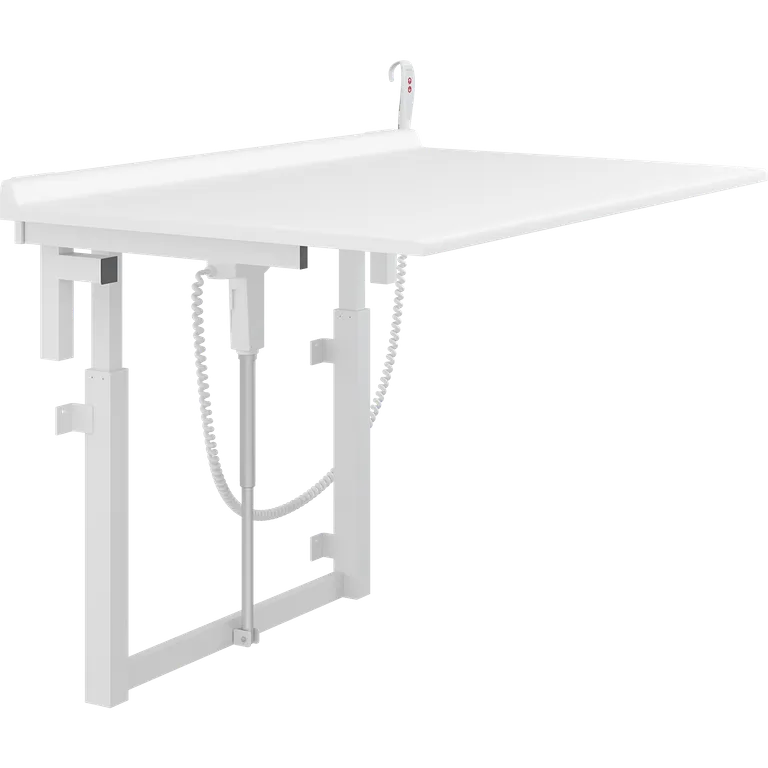 Veggmontert stellebord, oppfellbart