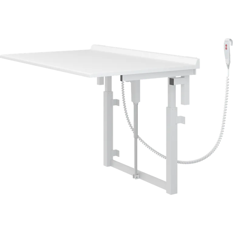 Veggmontert stellebord, oppfellbart